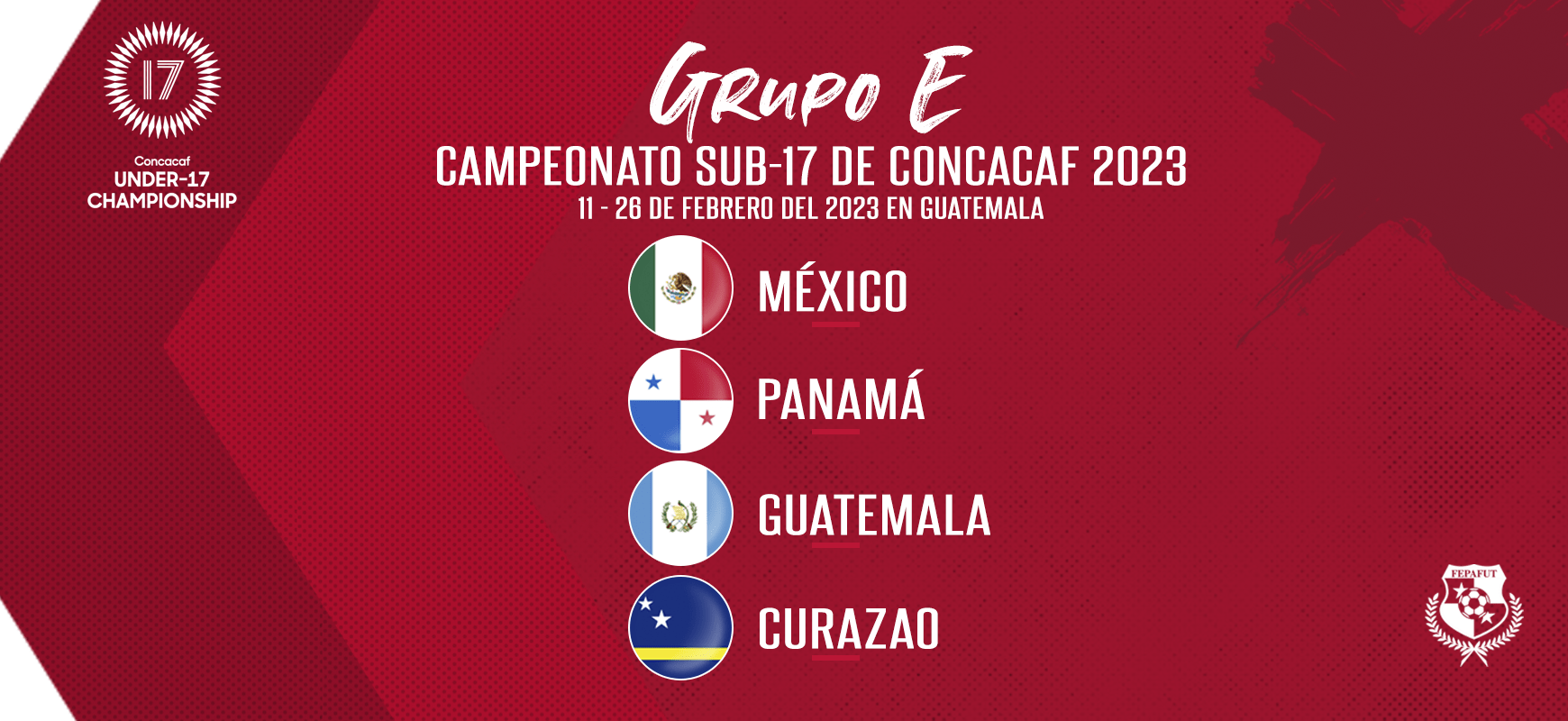 Panamá Sub17 ya conoce sus rivales para el Premundial Federación